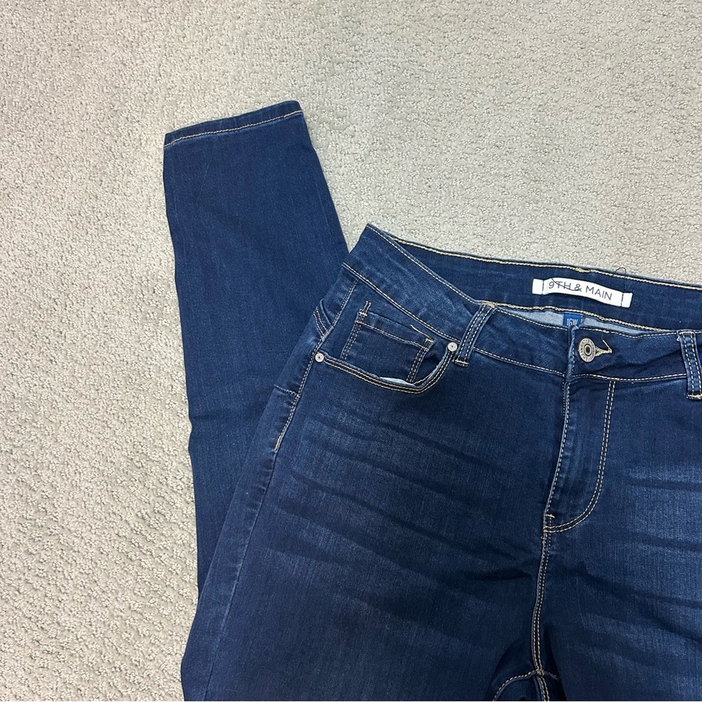 Dark Indigo Women's Skinny Jeans - Picture 4 of 10